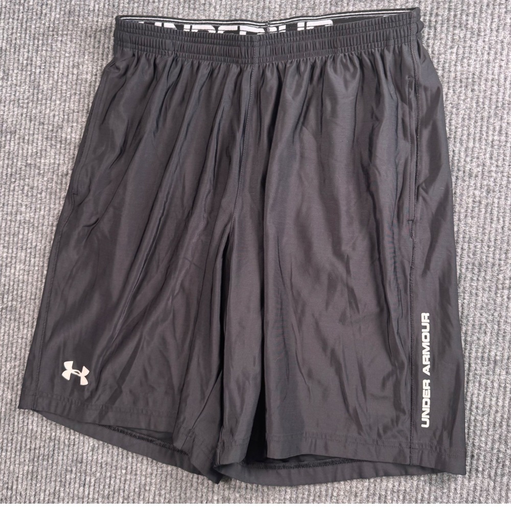 Y2K Under Armour Mesh Shorts Black Gymcore Loose Fit Training Large‎